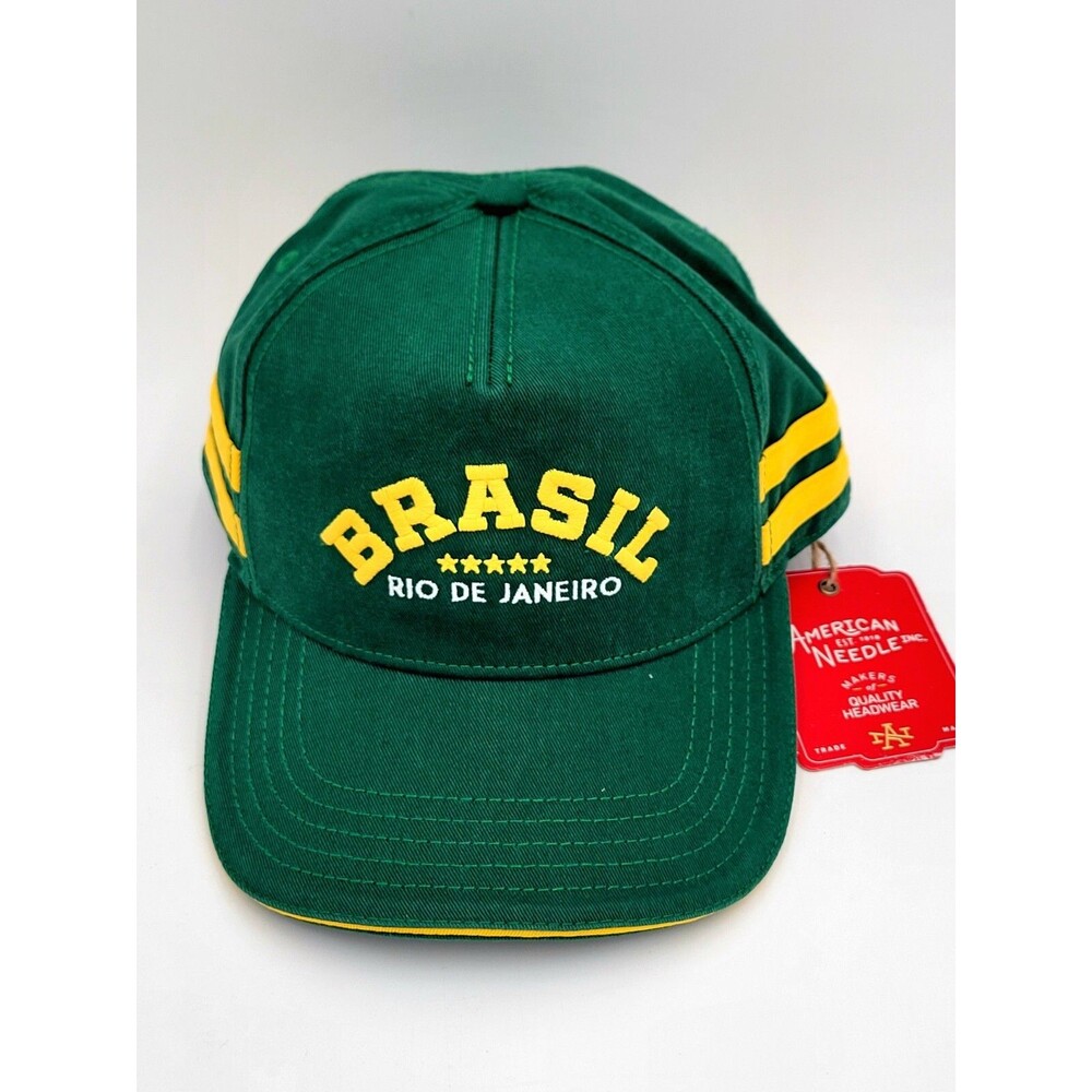 American Needle Brasil Rio De Janeiro Adjustable Snapback Hat Team Brasil NEW